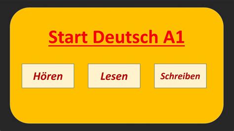 Start Deutsch A1 Hören Lesen und Schreiben modelltest mit Lösung am