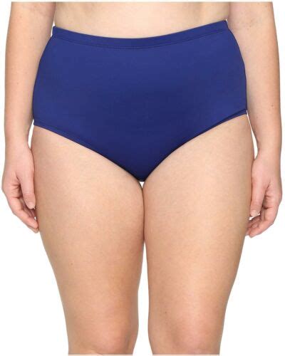 NWT La Blanca Swimsuit Bikini Bottom Plus Size 18W High Waist Midnight