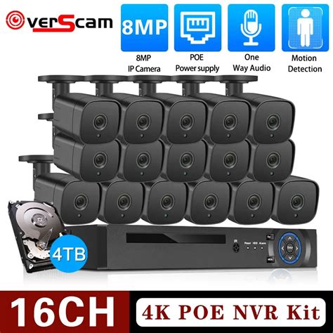 Ch K Mp Poe Nvr Video Recorder For Home Security Cctv System Audio