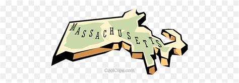 Massachusetts State Map Royalty Free Vector Clip Art Illustration - Us ...