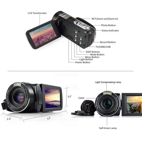 Ordro HDV Z80 Portable Digital Video Camcorder 1080P Full HD 10x