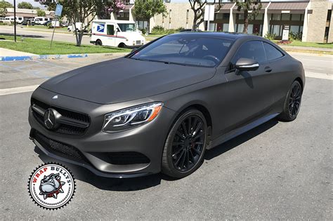 Mercedes Benz S Coupe Wrapped In 3m Matte Black Wrap Bullys