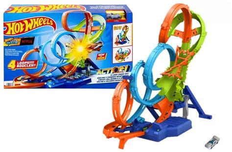 Hot Wheels Action Dráha 4 Smyčky Zóna Srážka Sada Drah Autíčko Pro Děti 0194735237166 Ceny