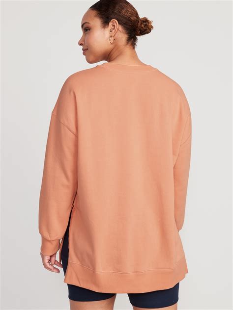 Oversized Boyfriend Garment Dyed Tunic Sweatshirt Old Navy