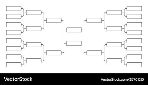 16 team tournament bracket championship template Vector Image