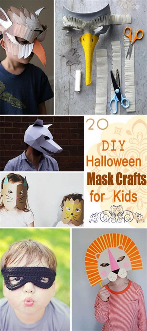 20 Diy Halloween Mask Crafts For Kids Hative