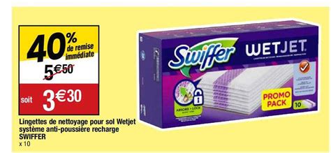 Promo Lingettes De Nettoyage Pour Sol Wetjet Système Anti poussière