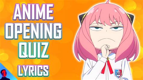 ANIME OPENING QUIZ LYRICS EDITION 40 OPENINGS BONUS ROUNDS YouTube