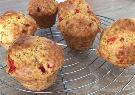 Muffins salés aux poivrons et et jambon cru Délizioso