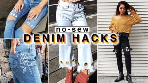 *NO-SEW* Ways To DIY Customize Your Jeans! DIY Nava Rose | atelier-yuwa ...