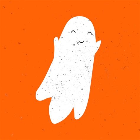 Fantasma lindo fantasma divertido lindo de halloween diseño simple