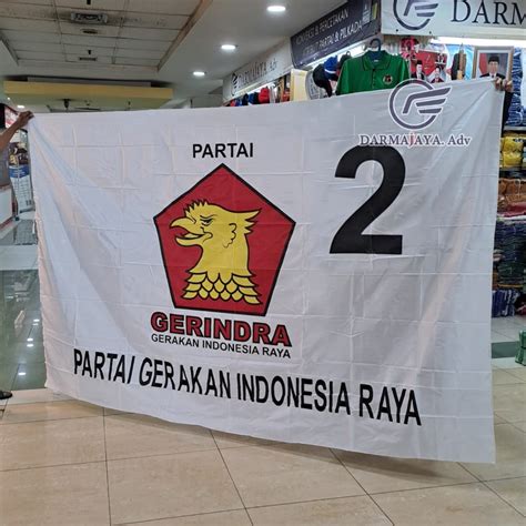 Jual Bendera Partai GERINDRA Ukuran 2x3 M Shopee Indonesia