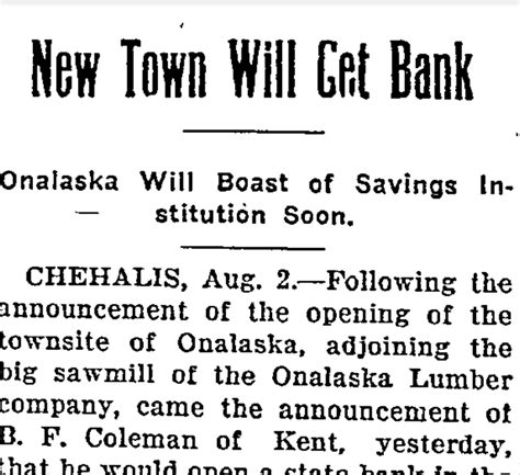 How Onalaska Washington Survived Being a Company Town - LewisTalkWA