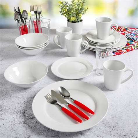 C G Home Gibson Home Regal Piece Dinnerware Combo Set White