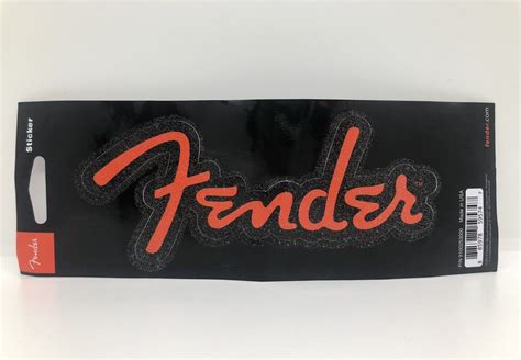 Fender 9100253000 Logo Sticker Red Glitter For Sale Online Ebay