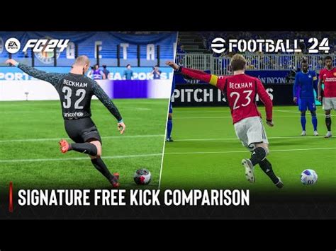 EA SPORTS FC 24 Vs EFootball 2024 Signature Free Kick Comparison