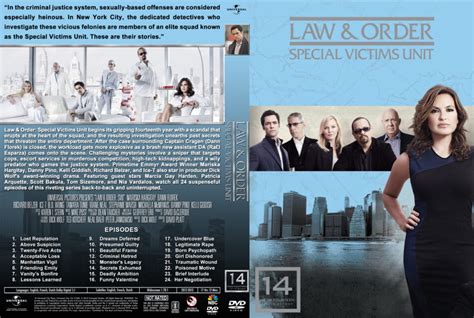 Law & Order: SVU - Season 14 dvd cover & labels (2012) R1 Custom