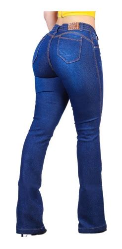 Cal A Jeans Feminina Flare C S Alto Levanta Bumbum Hot Pants Mercadolivre
