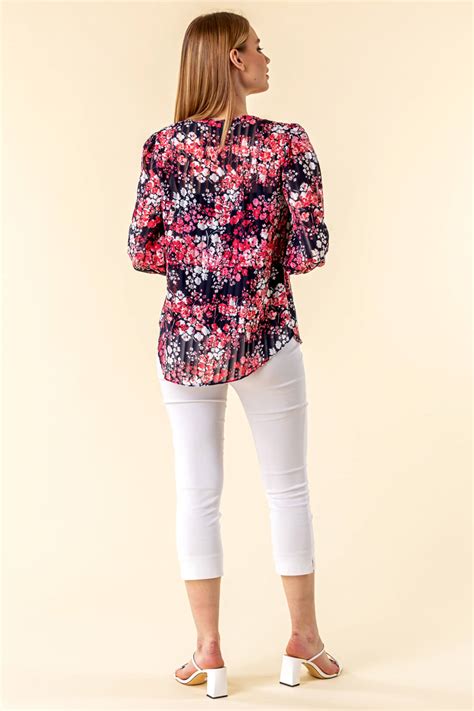 Ditsy Floral Print Blouse In Multi Roman Originals Uk