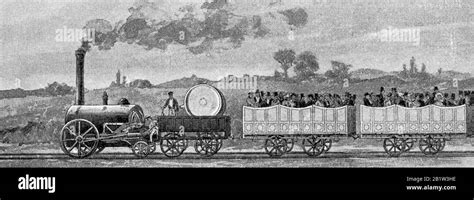 First Passenger Train On The Liverpool To Manchester Route 1834