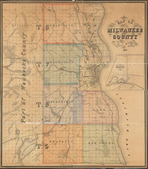 Map Of Milwaukee County Map Or Atlas Wisconsin Historical Society