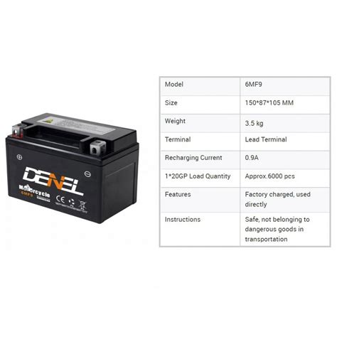 Dry Battery for All Super Bikes 6MF9 - 9ah/12v | Ak Enterprises