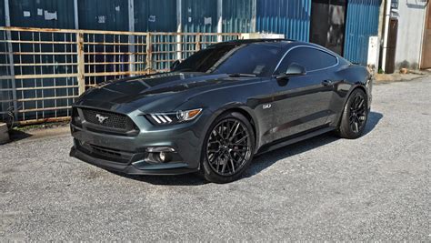 Ford Mustang S550 Grey With Vorsteiner V Ff 107 Aftermarket Wheels