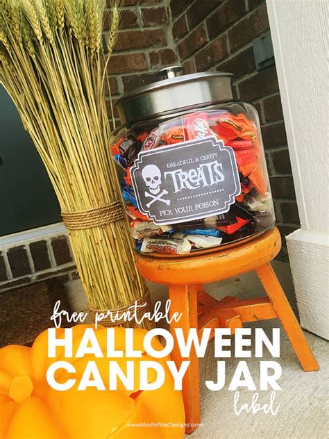 Halloween Candy Jar Label | Free Printable Included