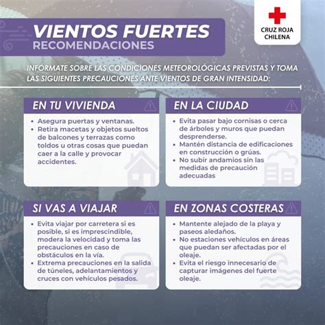 Recomendaciones Antes Vientos Fuertes Cruz Roja Chilena