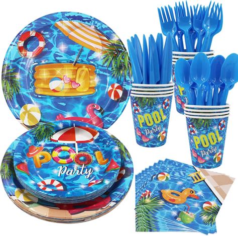 68pcs Swimming Pool Party Supplies Set Summer Party