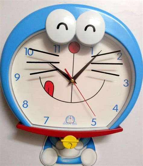 Doremon Wall Clock - Cartoon Characters Wall Clock | Wall clock cartoon, Wall clock, Clock