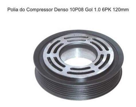 POLIA COMPRESSOR GOL PARATI 1 0 10P08 6PK 120MM JETCOOLER Polias Auto