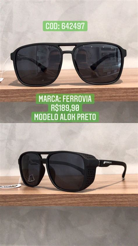 Óculos De Sol Masculino Modelo Alok Preto Em Acetato Ferrovia 642497