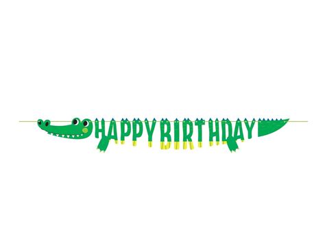 Alligator Happy Birthday 6ft, Alligator Banner, Alligator Birthday ...