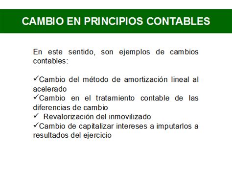 Principios Contables Ejemplos