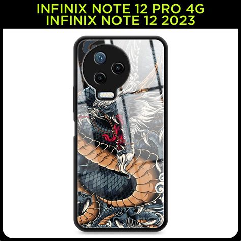 Стеклянный чехол на Infinix Note 12 Pro 4G/Note 12 2023 / Инфиникс Нот ...