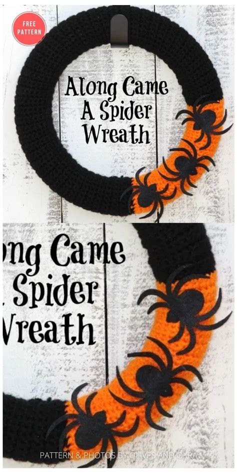 10 Free Crochet Halloween Wreaths To Decorate Your Home - The Yarn Crew ...