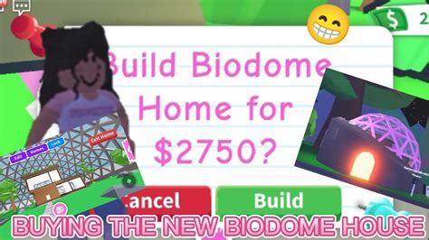 Buying The New Biodome House In Adopt Me Roblox Youtube