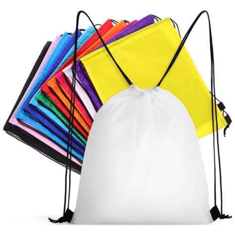 12 Pcs Sac Polyester Sacs À Dos Cordon Pour Enfants De Sport Adultes eBay