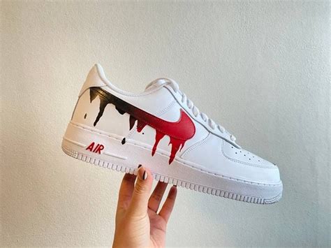 Custom Air Force Ombre Drip One Side Custom Air Force Custom