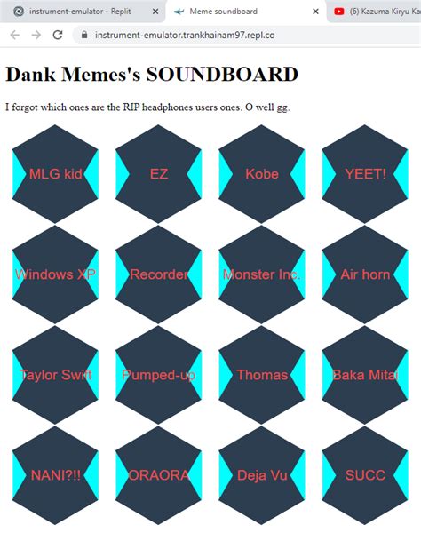 Meme Soundboard | Devpost