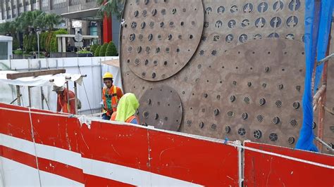 Penampakan Pembangunan Tugu Sepeda Rp Juta Di Sudirman Era Id