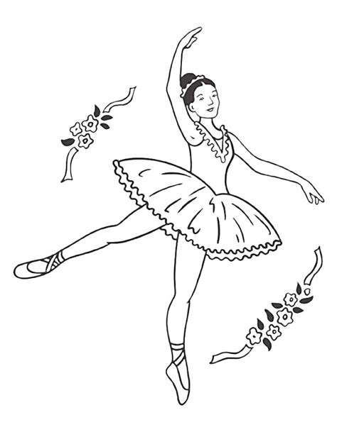 Ballerina Coloring Pages Free Printable PDF Sheets