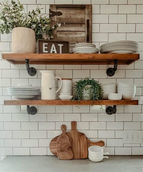 Industrial and Rustic Kitchen Shelves - Soul & Lane