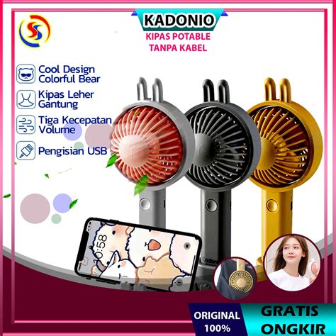 Jual Kadonio Kipas Angin Mini Portable Karakter Meja Usb Cas Speed