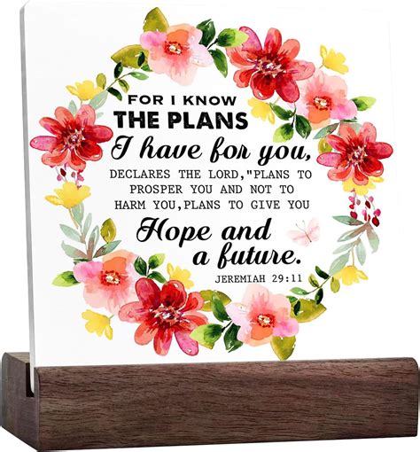 Ceramic Sign 4x4 Inch For I Know The Plans I Have For You Ceramic Signs