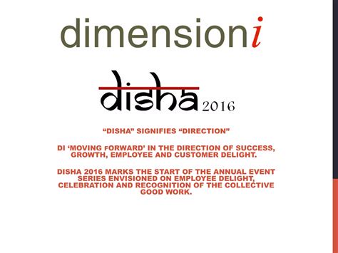 Dimension India Networks Presents Disha 2016 Ppt