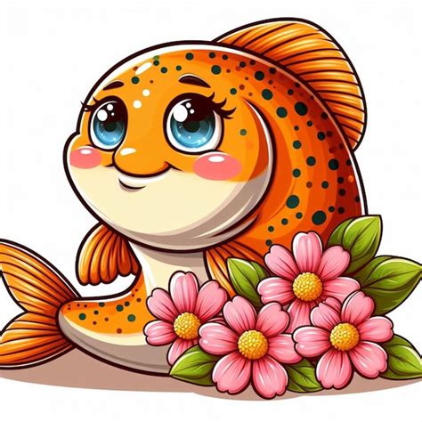 Premium Vector Cute Salmon Fish Vector Cartoon Illustration