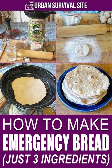 How To Make Easy Emergency Bread Emergency Food Emergency Preparedness Food Cooking And Baking