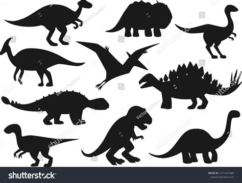 Dinosaurs Icons Jurassic Park Dino Monsters: vetor stock (livre de ...